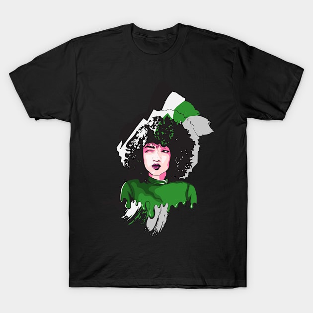 Afro Girl Demiromantic Black History Melanin Black Pride T-Shirt by Alex21